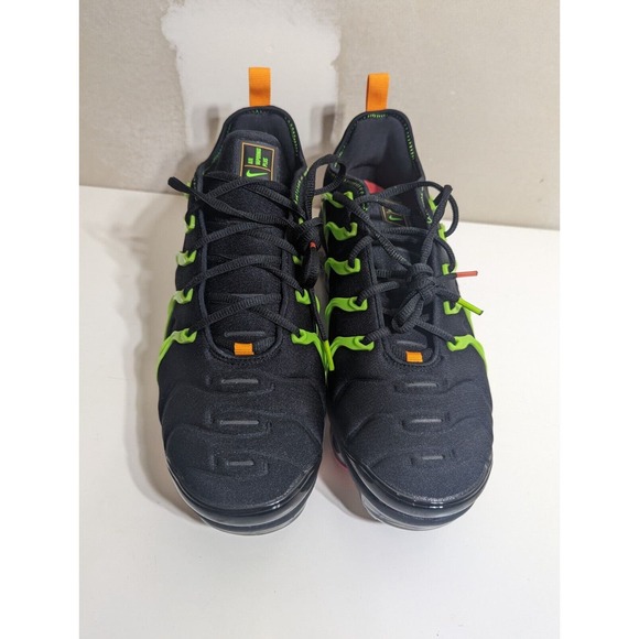 Nike Air Vapormax Plus Mens 10.5 Shoe Black Ember Glow Electric Green CU4884-001 - Picture 7 of 9